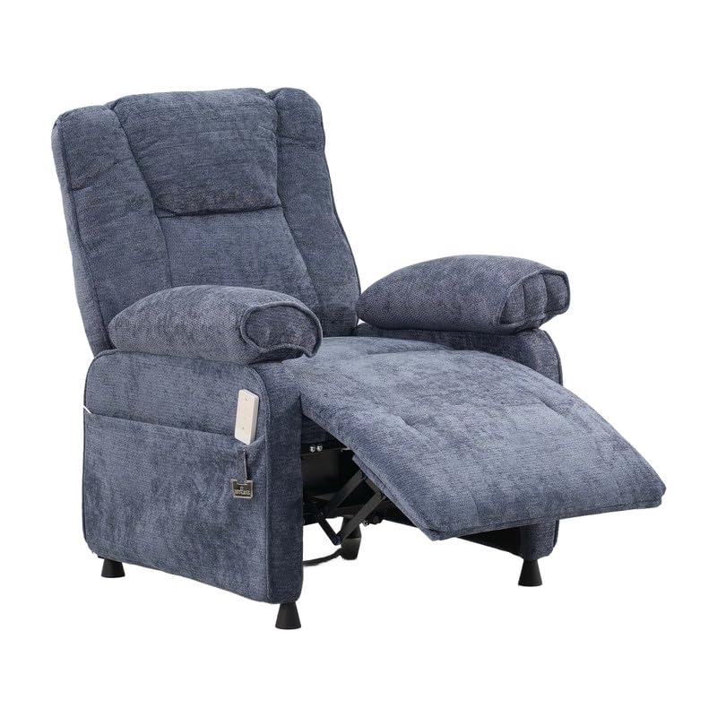 Image of Royaloak Houston Fabric Power Motion Recliner 1S, High Backrest, Memory Remote Adjustable Recliner, Pillow Top Armrests, Super Soft Cushions, Sturdy Footrest, Side Pockets