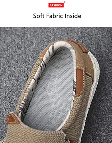 Veslexth Men's Casual Canvas Loafers Slip on Sneakers Deck Comfort Outdoor Fashion for Indoor Travel Walking Shoes3