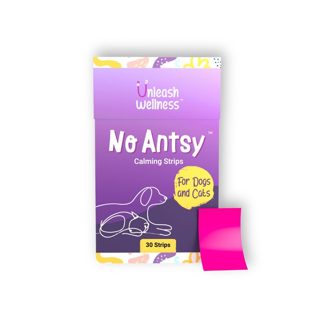 Unleash Wellness NO ANTSY Calming Strips | Dogs & Cats | L-Theanine, Tryptophan, Chamomile and Melatonin for Balanced Behavior, Relaxation and Stress & Anxiety Relief | 30 Strips (B0CSWSMNF7) Amazon Price History, Amazon Price Tracker
