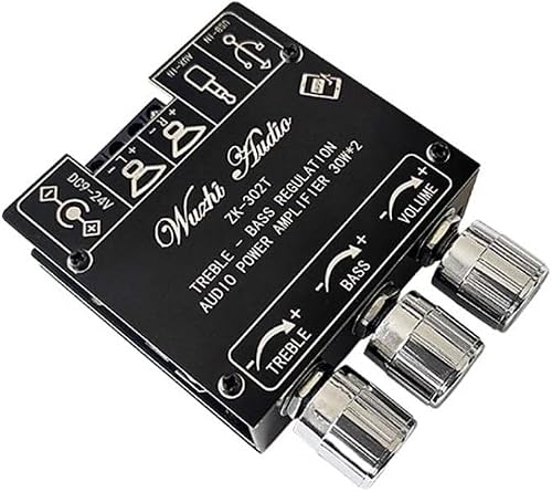 Zk-302T Mini Bluetooth 5.1 Receiving Audio Module With Power Amplifier Digital D Stereo Dual Channel