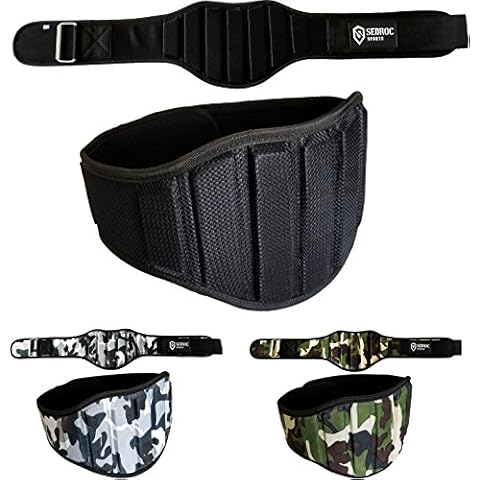 Sedroc Sports Weight Lifting Belt Back Support Gym Body Building Training (Black, X-Large) Cover
