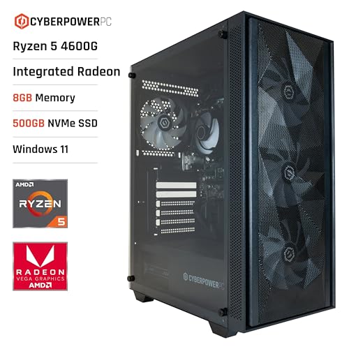 CYBERPOWERPC-Regiment-Gaming-PC-AMD-Ryzen-5-4600G-with-Radeon-Graphics-8GB-RAM-500GB-NVMe-SSD-450W-PSU-Windows-11-Sylph-RGB - sparfuchs24.io – Top Angebote, Tests & Preisvergleiche