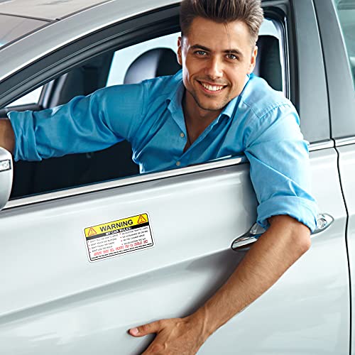 6 Pieces Funny Car Safety Warning Rules Stickers Adhesive Vinyl For Vehicle Window Graphic Bumper Stickers #TOP6