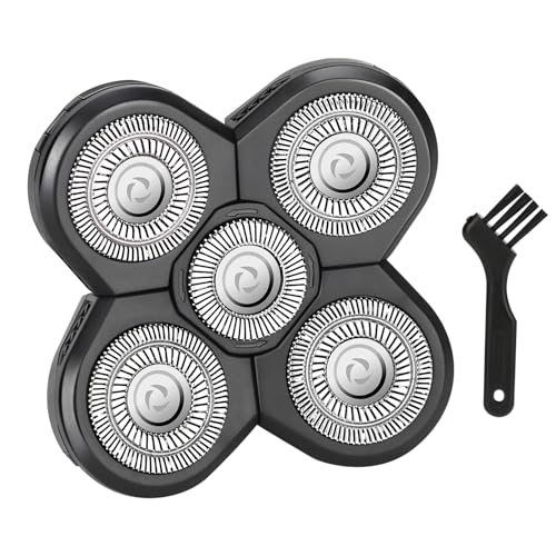 Wanocean Bald Shaver Heads Replacement, 5D Blade Trimmer Razor Accessories, Universal Electric Shaver Replacement Heads for Men