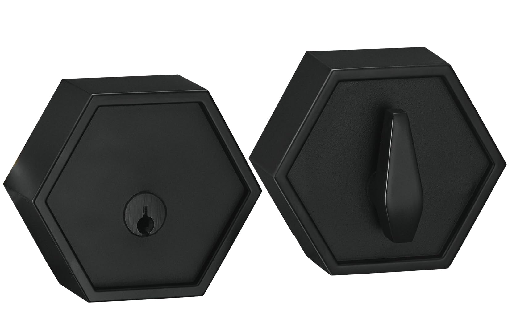 Berlin Modisch Zero Gravity Metro Series Single Cylinder Deadbolt Lock for Front Door Entrance Modern High Security Heavy Duty – Iron Black Finish