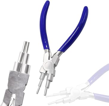 Bail Making Pliers, 6 In 1 Round Nose Pliers For Making Jump Rings, Wire Wrapping, Jewelry Making, Loop Making, Forming Bends By Vision Tek Med