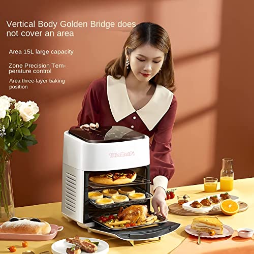 Tjhamaipi Air Fryer Oven, 10-In-1 Smart Air Fryer, 16 Quart Large Capacity, Led Digital Touch Screen, 3D Stereo Oil-Free Ring Roasting, White #TOP5