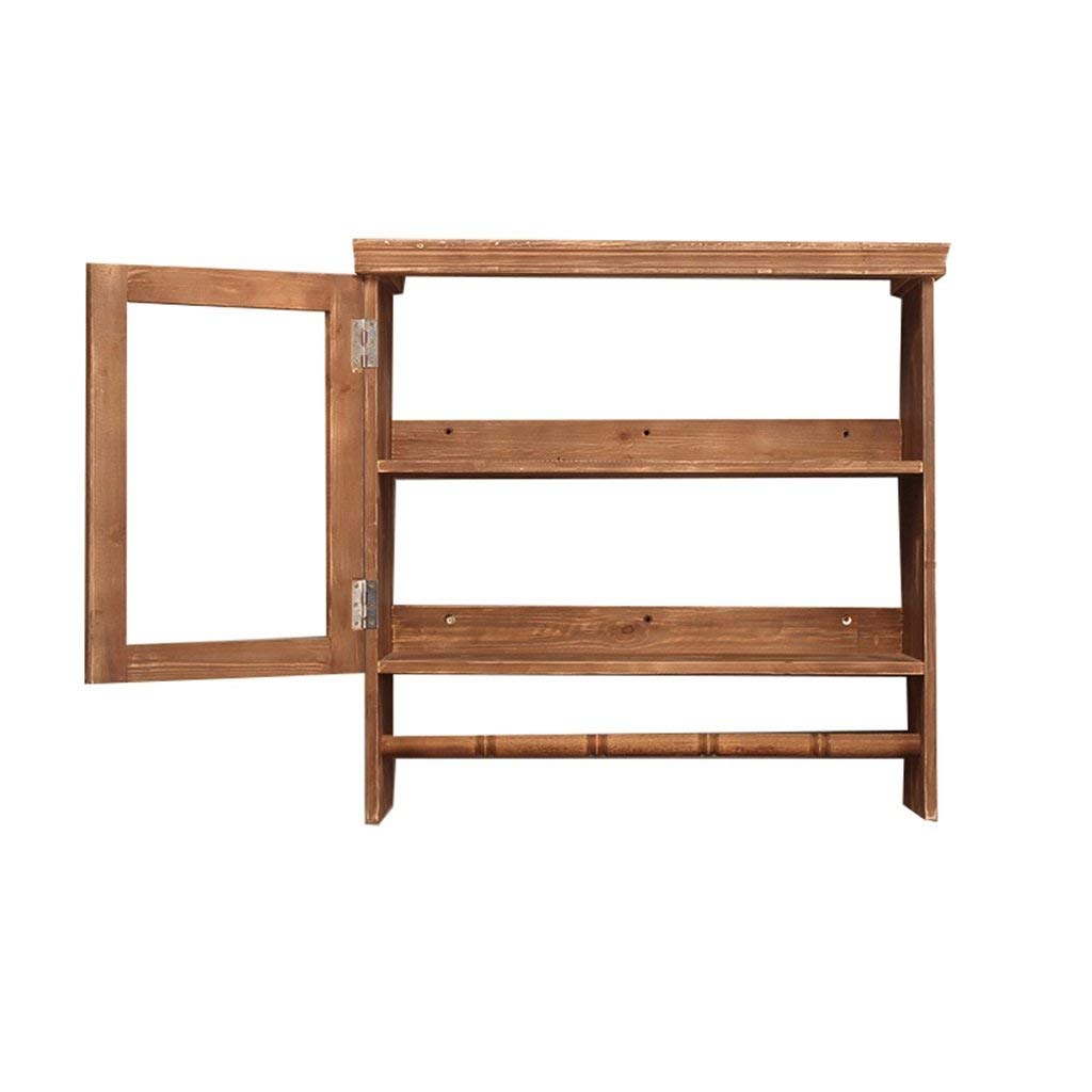 Porte-manteau étagère murale en bois présentoir vêtement boutique