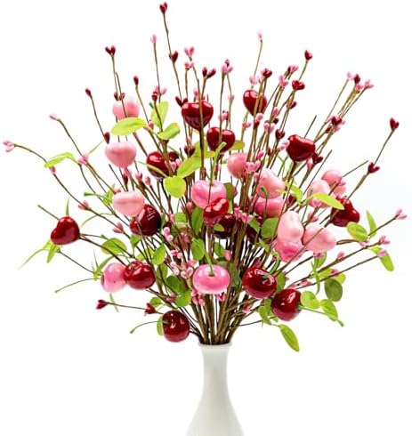 12 PCs Valentine Table Centerpieces 17 Inches Valentines Picks Va...