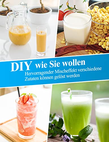 WEONESEE Hochleistungsmixer, Profi Smoothie Maker 2000W 2L, für die Küche mit, Standmixer Profi Mixer Blender mit variabler Geschwindigkeit für gefrorene Früchte, Eis, Gemüse, Shakes und Smoothies – Bild 7