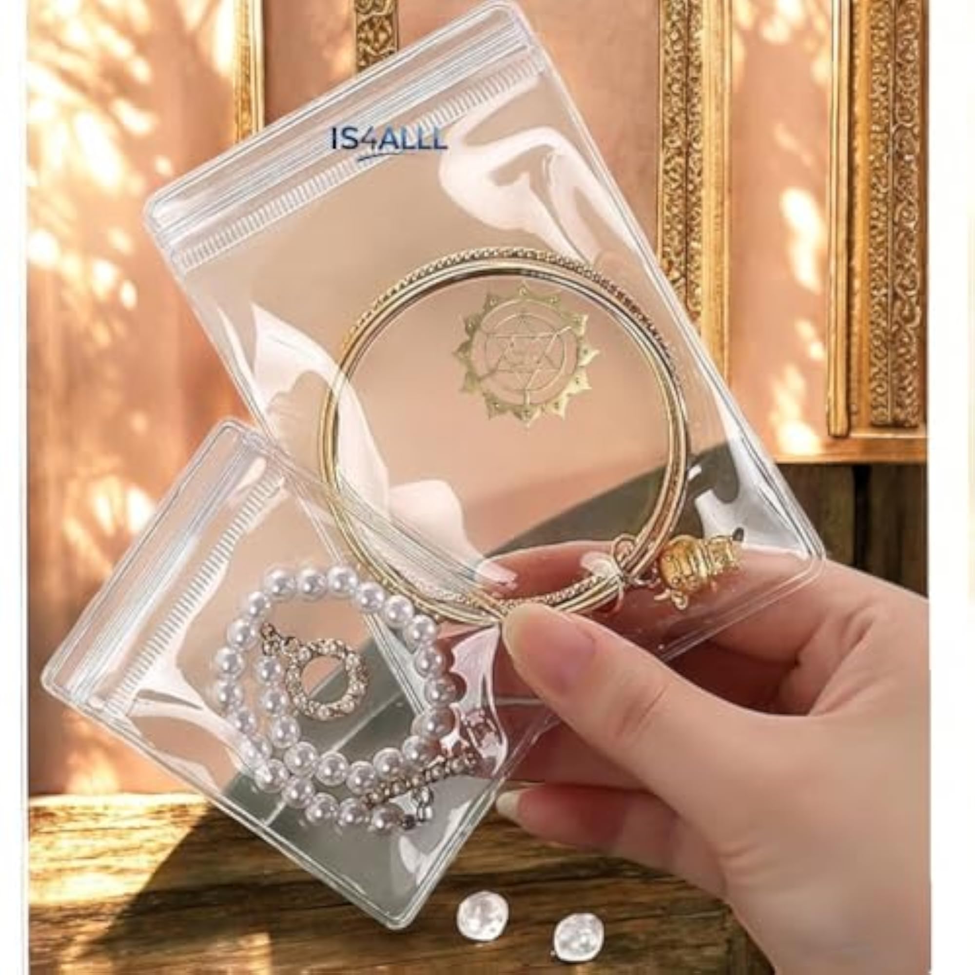 100 Pcs Clear Zip Lock Storage Pouches for Jewellery, Rings & Earrings