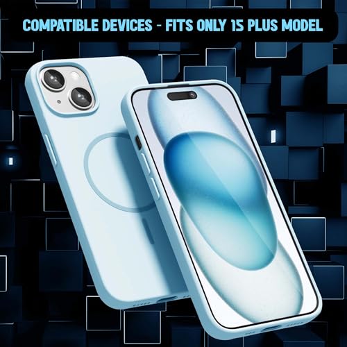 Image of Kratos Active Grip Silicone Case Cover Compatible with iPhone 15 Plus - Enhanced Protection, Wireless Magnetic Charging Case with Raised Edge Camera & Screen Protection, Shock-Resistant Design