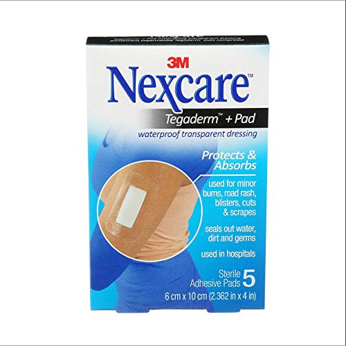 Nexcare Absolute Waterproof Premium Adhesive Pads, 2.375 x 4 inches, 5-Count Boxes (Pack of 4)