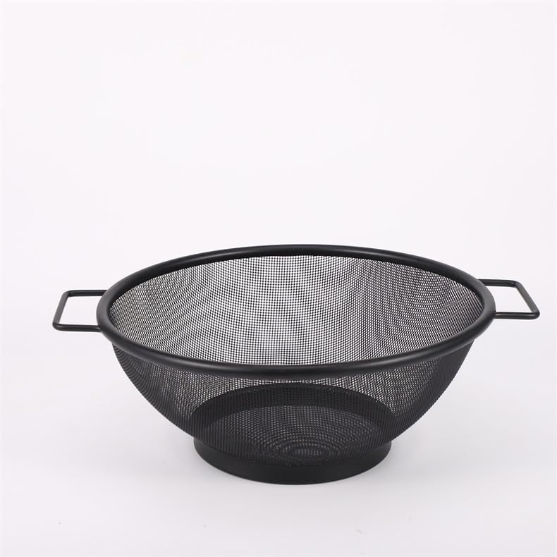 Image of Onrpix Multipurpose Stainless Steel Colander Basket for Washing Rice, Fruits, Vegetables, Grains, Strainer Drainer Bowl with Handle, The Kitchen Bowl (Small)