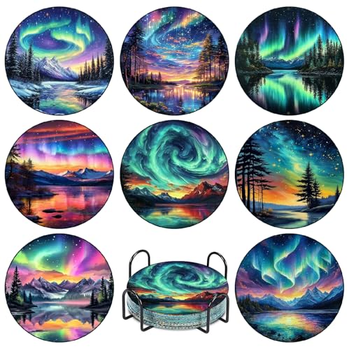 8-Piece Diamond Art Coasters With Holder