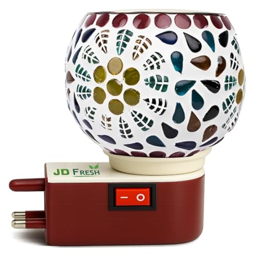 Image of JD FRESH Ceramic Kapoor Dani Lamp /Electric Camphor Diffuser Burner for Pooja /Multipurpose Incense Aroma Kapoor Dani /Bakhoor Burner /Night lamp for Home /Office /Meditation & Mosquito Repellent (JD-1031)