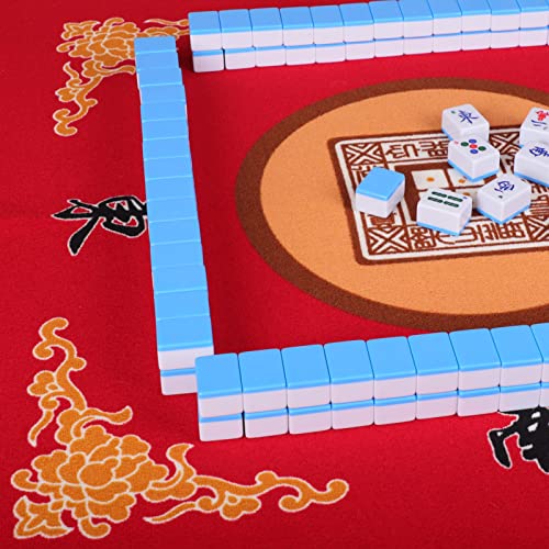 Set de Mahjong Chino con 144 fichas y accesorios miniatura 6