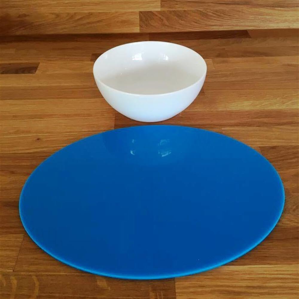 Oval Placemat Set - Gloss Brown 2 Placemats Large 58cm x 38cm