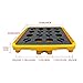 JOMRTS Heavy-Duty Containment Platform, HeavyDuty Oil Drum Spill Containment Platform Modular Outlet Pallet with Grating Tray Industrial Spill Control Stand for Safety,Yellow,1pcs,26.8x26.8x5.9IN