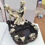 Xshelley Halloween-Totenkopf-Aschenbecher aus Kunstharz - Handwerk, Kreativer Sexy Mann, Heimdekoration (Stil One)