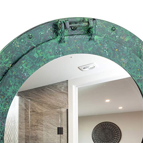 Aluminum Porthole Mirror 17inch W/Antique Green Finish - Nautical Decor - Image 6