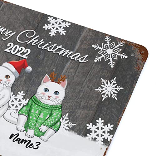 Panneau de Noël personnalisé avec chats de 30,5 x 45,7 cm - 7