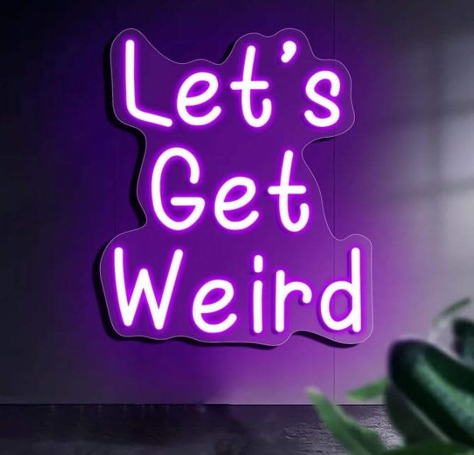 SG PRINT Let's Get Weird Neon Signs Lights Handmade Led Neon Sign for Bar Decor Home Room Store Wall Decoration-image-48