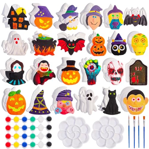 xFFFun DIY Halloween Painting Kit, 24 Set Ceramics to Paint