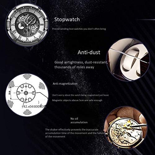 FENOKD Mechanical Watch Shaker 4+6 Automatic Watch Winder Box Slient Motor and 5 Rotation Modes Watch Storage Box Quiet Motor AC Adaptor & Battery Operated f