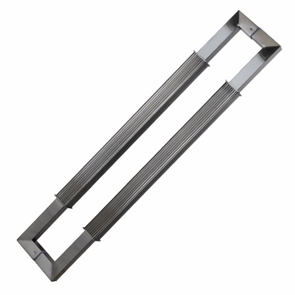 Poignée de porte en verre tube carré à grain droit en acier inoxydable doré 1600mm