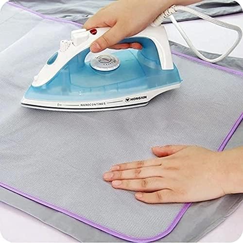 plastific 2 x Ironing Mesh Protective Net Cloth Protect Iron Delicate Garments Clothes Iron Rest for Steam Pressing on Tabletop or Bed - Heat Reflective, Portable