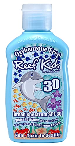 Tropical Seas Reef Babies Sunscreen Lotion, Water Resistant, Oxybenzone Free, SPF 30 (4oz)