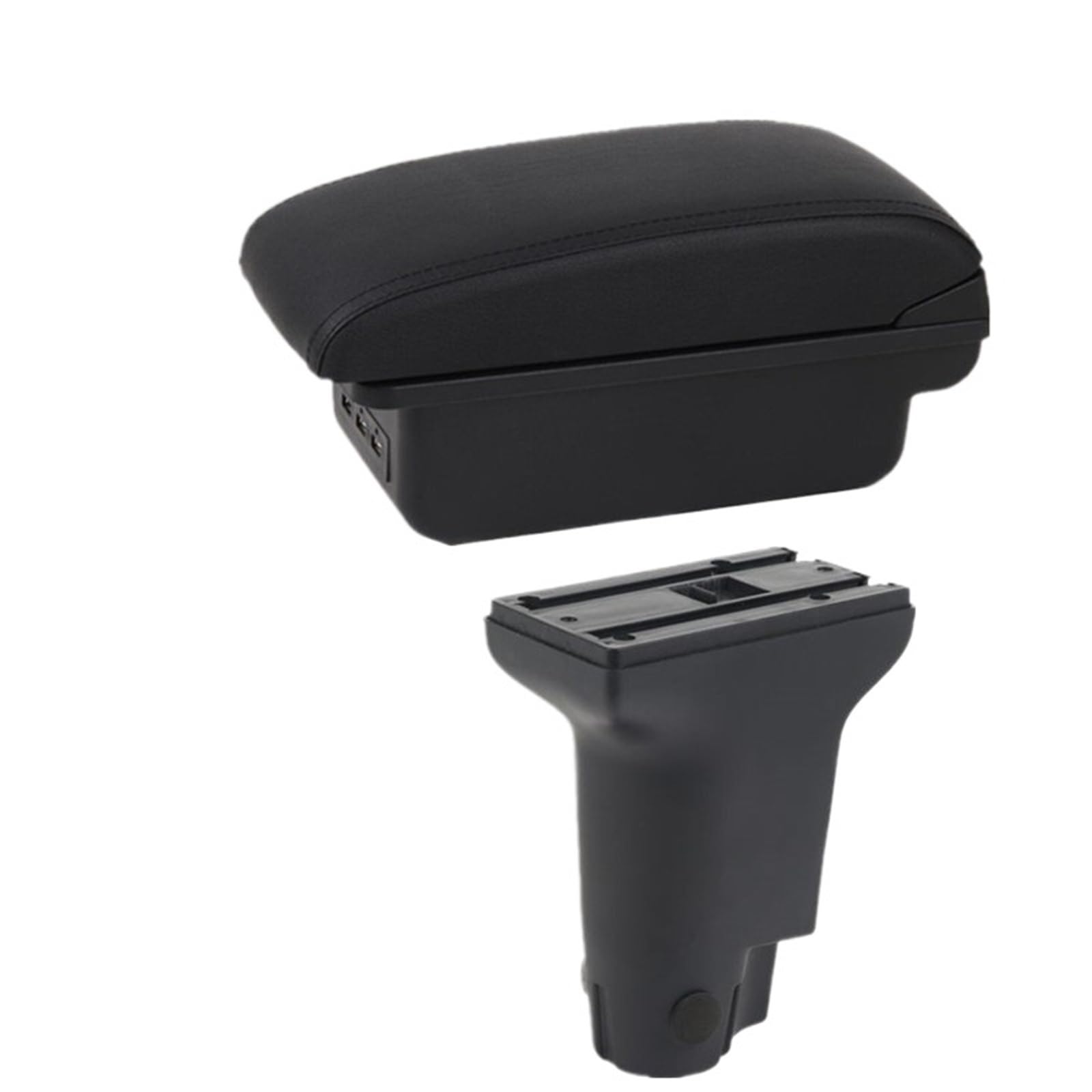 POZMNGTI Armrest Compartment Fit For Fiat CRONOS Car Armrest Box Dedicated Retrofit Heighten Interior Center Storage Box Accessories(B1 black line 3USB)