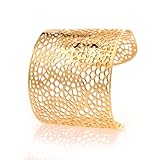  Karisma Frauen Edelstahl Armreif - Gelb Gold beschichtet- SB0345.RG-/Breite 55mm