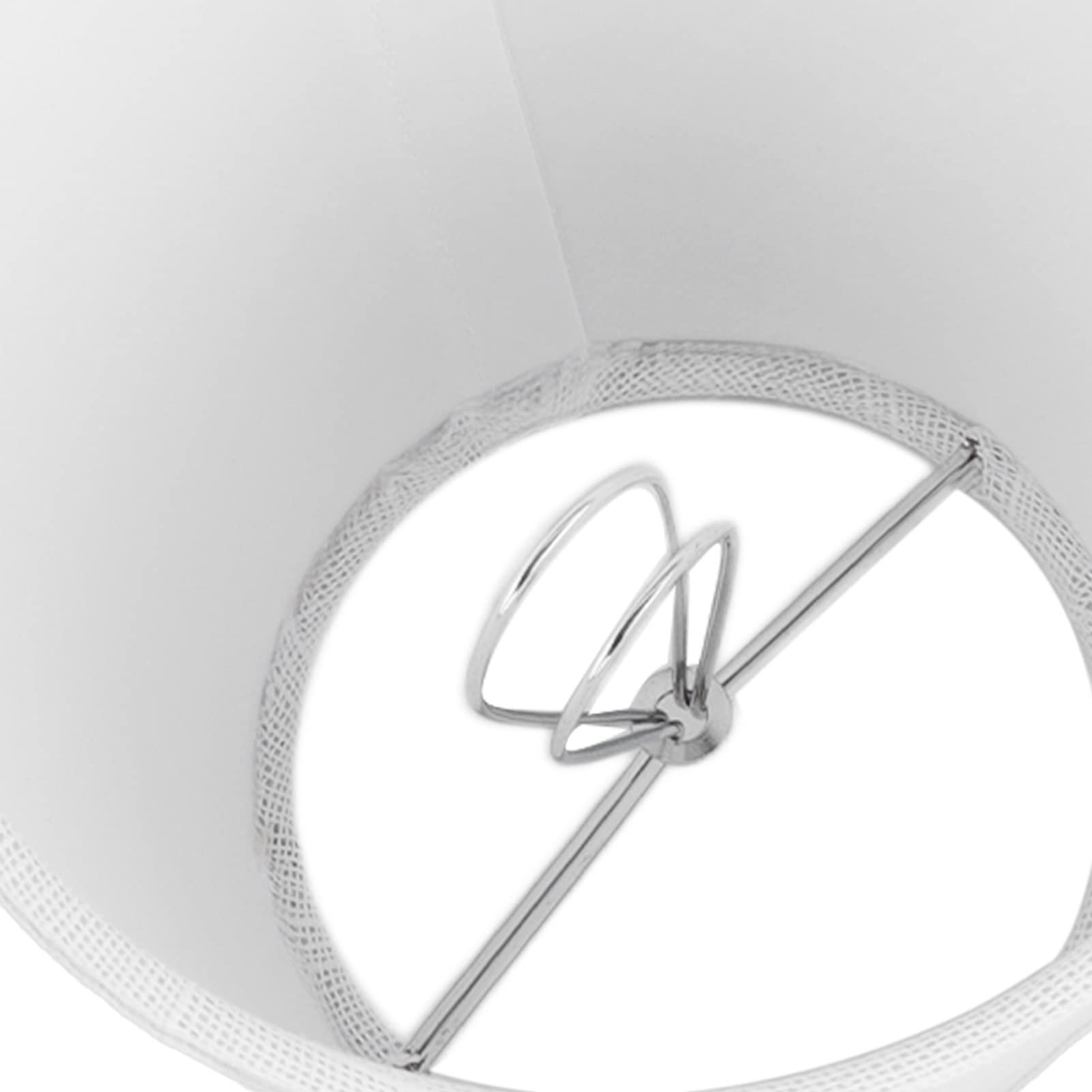 Jenngaoo 6 Paralumi a Botte in Tessuto Bianco per Lampadine E14, Clip per Lampadario da Tavolo, Confezione da 6 Pezzi, Diametro 14 cm, Design Classico con Diffusione Luce Uniforme