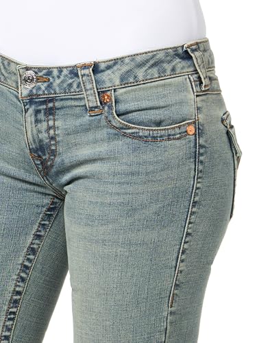 True Religion Women's Joey Low Rise Flare Jeans with Flap Pockets3
