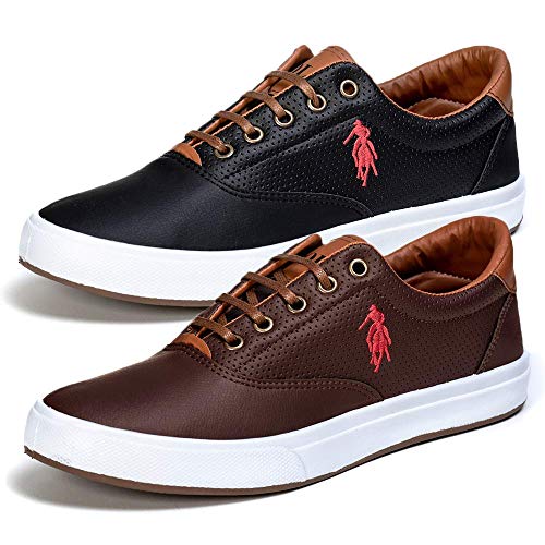 Combo 2 Tenis Masculino Polo Open Promocao Envio 24 Horas Tamanho:41;Cor:PRETO - MARROM