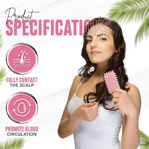 Image of Combelle 5-in-1 Curl Hair Brush | Vegan Boar Bristles | Bio-Based PLA Handle | Detangling, Defining & Frizz Control for Curly & Wavy Hair | For Men & Women - Red