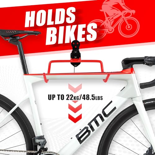 Jonkehai Suporte de parede para bicicleta, 2 unidades, suporte de parede, garagem, bicicleta, gancho