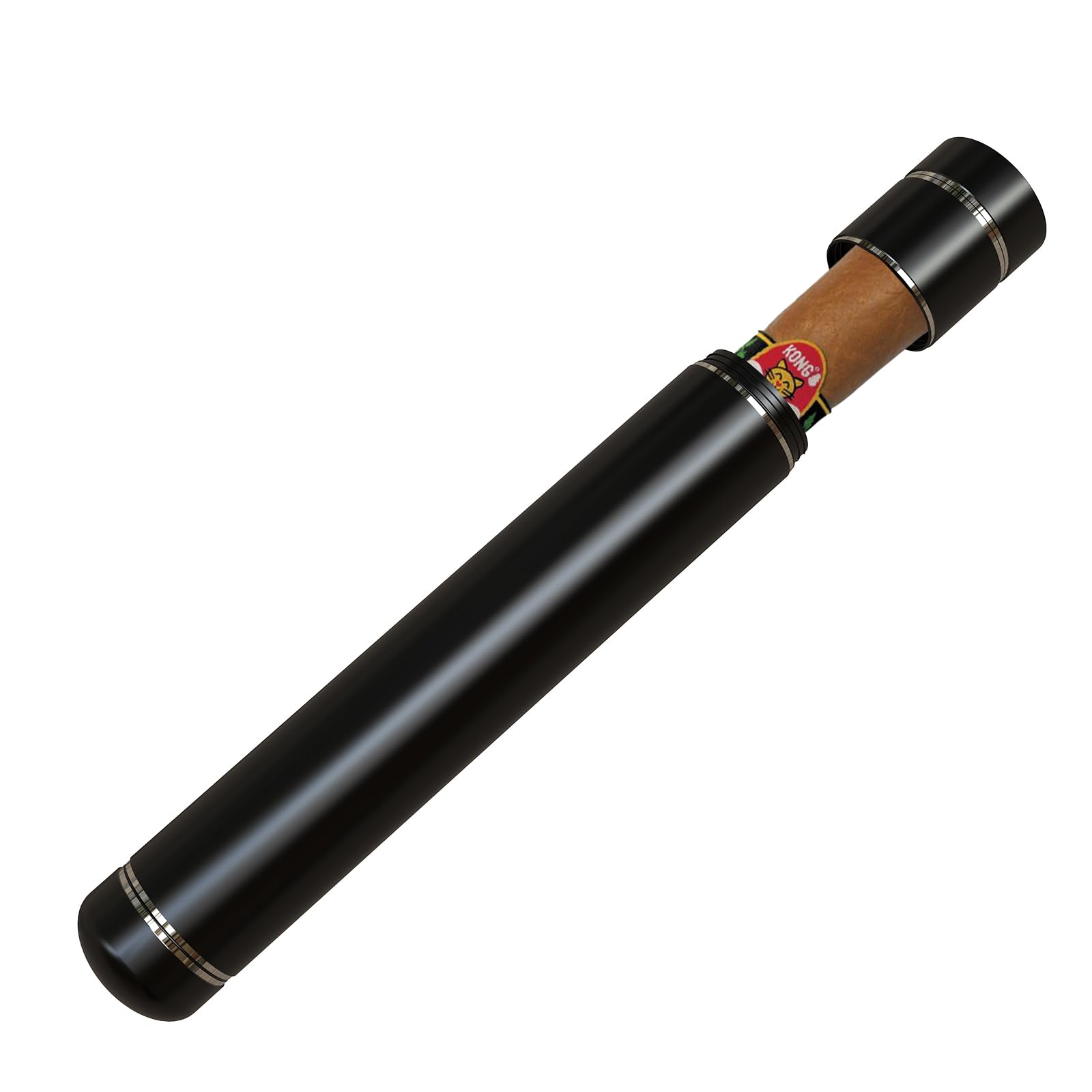 Linkidea Étui à Cigares En Alliage Aluminium - Tube Hermétique Simple Pour Hommes (Noir)