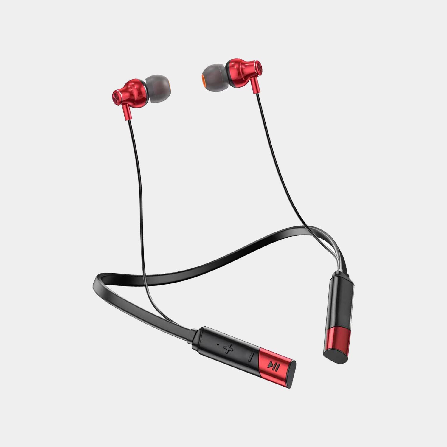 Urban Audio UTB 507 Wireless Bluetooth in-Ear Earphone with Built-in Mic, Supper Extra Bass, Sweet Resistant, Secure-fit, Magnetic Earbuds, Noise Cancellation, Stereo Sound Neckband (UBT-507-Red)