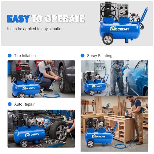 AIRCREATE 3.7HP 20-Gallon Gas Compressor