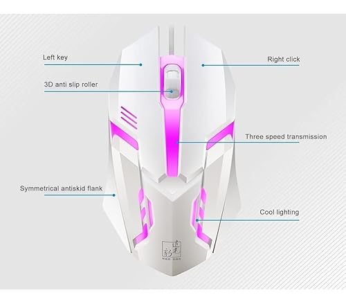 Kit Teclado + Mouse Semi Mecânico Gamer Led Rgb Luzes Branco M400 Luuk Young