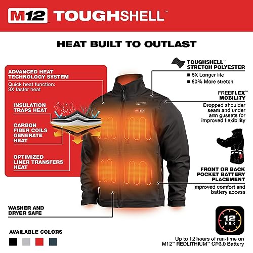 Milwaukee Electric - M12 Heated TOUGHSHELL Jacket - Black XL Jacket ONL4