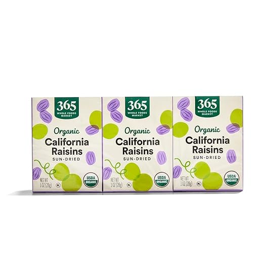 365 by Whole Foods Market, Organic Raisins 6 Count, 1 OZ