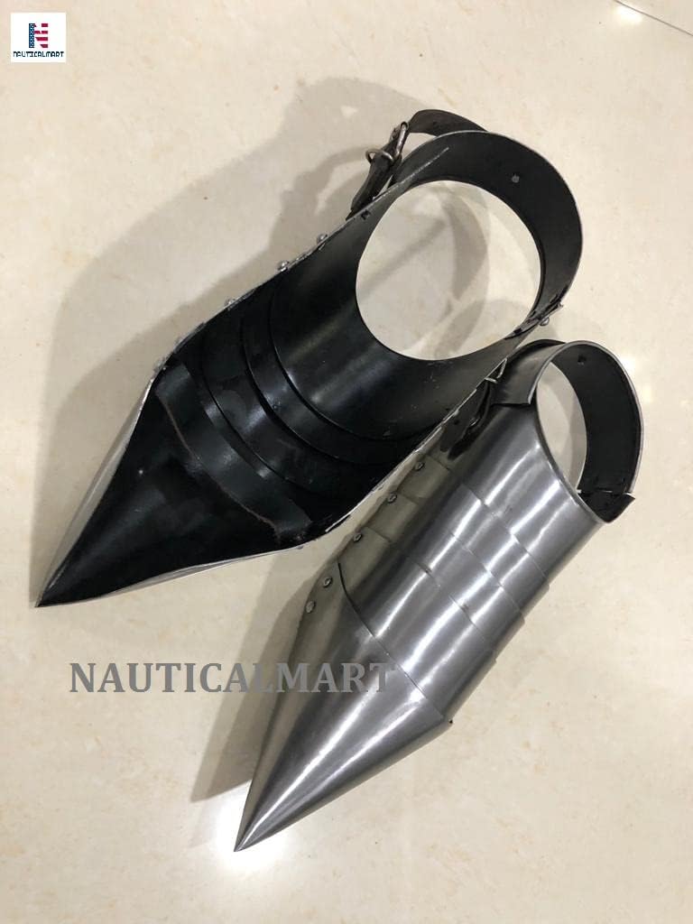 Gothic Knight Medieval Costume Armor Shoe, Steel Shoes - Armor Boot Standard Silver Vilking Armour