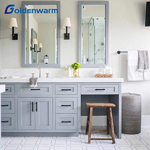 goldenwarm 25 Pack 3 inch Black Cabinet Handles Black Cabinet Pulls - Euro Style Black Pulls for Kitchen and Bathroom Cabinets Black Kitchen Cabinet Dresser Drawer Handles,5”Length,3”Hole Center.