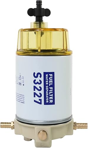 Miniatura 1 de DICMIC Conjunto de separador de agua del filtro de combustible compatible con motor fuera de borda marino, reemplazo # S3227, 9-37882, 18-7922
