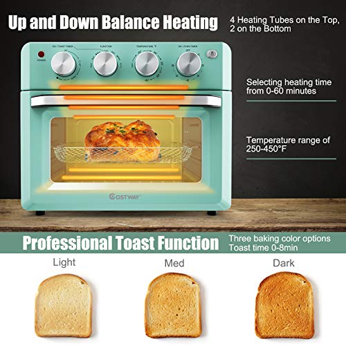 COSTWAY-Toaster-Oven-Countertop-7-in-1-Convection-Oven-with-Air-Fry-Bake-Broil-Toast-Dehydrate-Pizza-Warm-Function-1550W-Air-Fryer-Toaster-Oven-with-Timer-Temperature-Control-5-Accessories COSTWAY Toaster Oven Countertop 7 in 1 Convection Oven with Air Fry Bake Broil Toast Dehydrate Pizza Warm Function 1550W Air Fryer Toaster Oven with Timer Temperature Control 5 Accessories