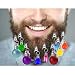 Locisne Multi Colored 12 Mini Barba Adorno navideño Adornos con Adornos para...